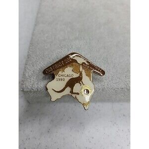 Vintage  Lions Club Pin 1980 Australia & Papua New Guinea Chicago District 201